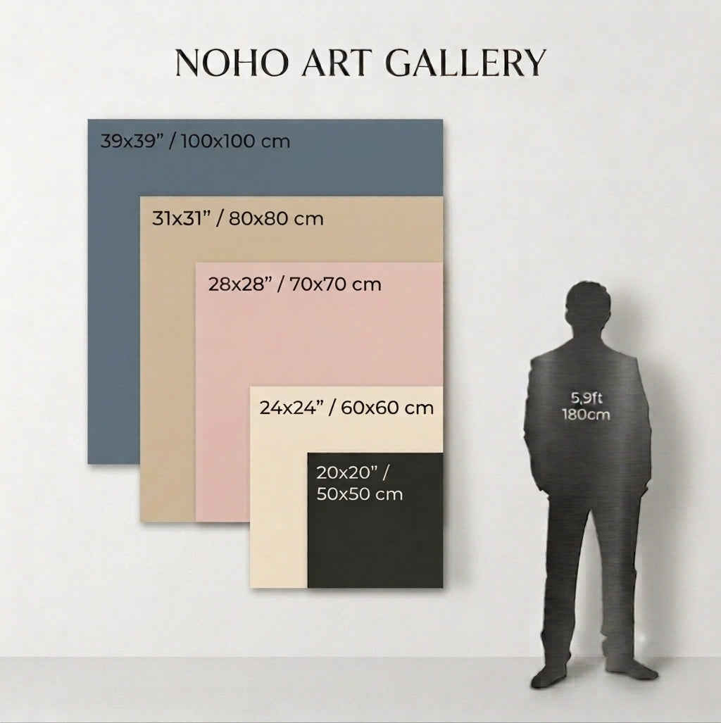 Umber - Modern Geometric Oil Painting in Earth Tones