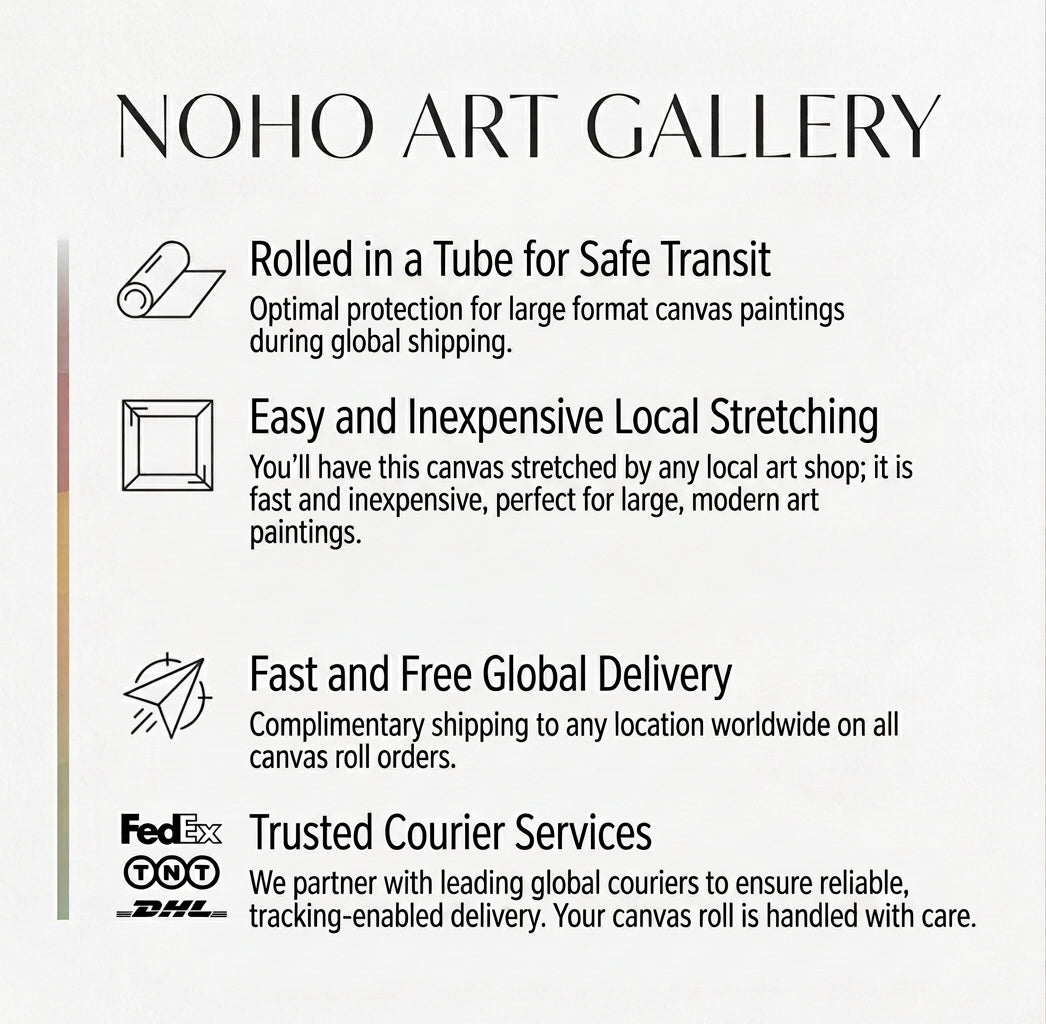 Large Neutral Abstract Wall Art Painting by Noho Art Gallery featuring organic modern shapes and contemporary neutral decor style