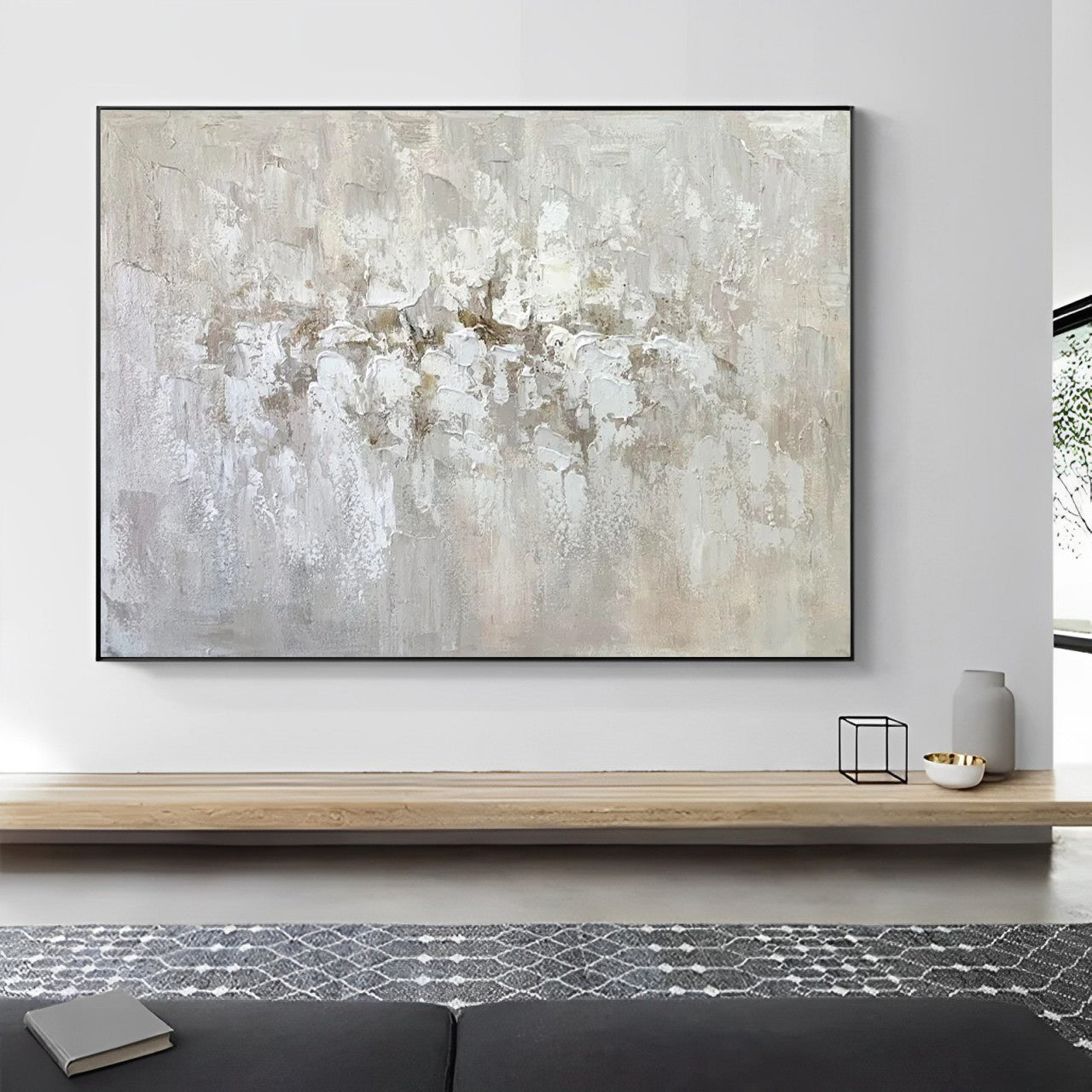 Anodyne - Large Contemporary Neutral Wall Art Painting