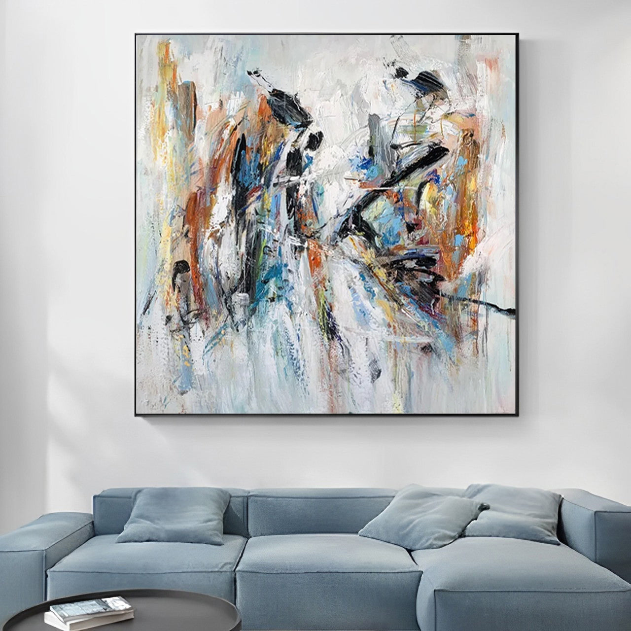 Splash - Large Colorful Acrylic Abstract Painting on Canvas