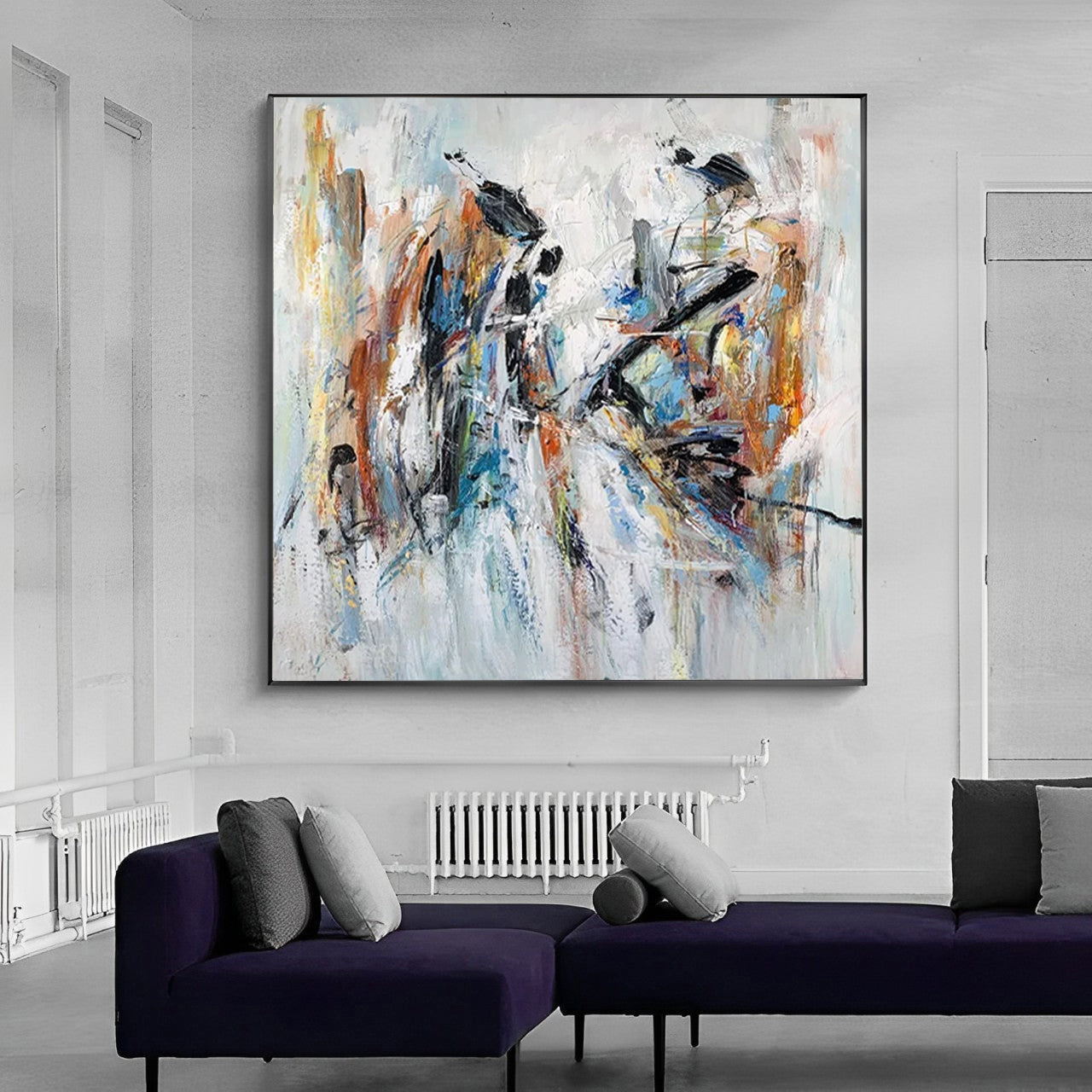 Splash - Large Colorful Acrylic Abstract Painting on Canvas