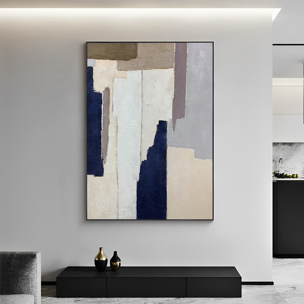 Motley - Extra Large Modern Colorful Abstract Painting on Canvas