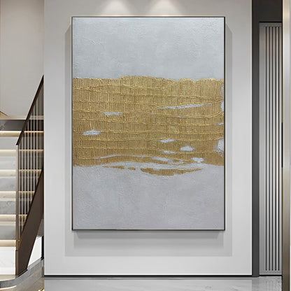 Auric - Extra large Gold and White Wall Art Painting