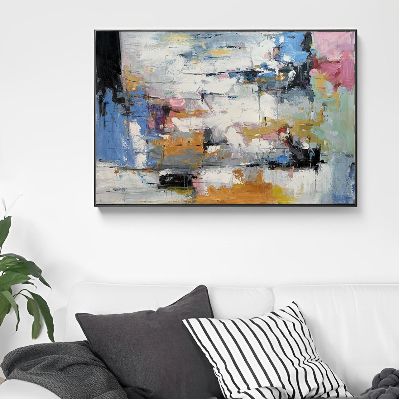 Shivering - Large Abstract Colorful Canvas Art Painting