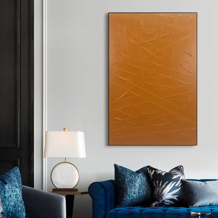 Feelings - Large Abstract Orange Wall Art Canvas Painting