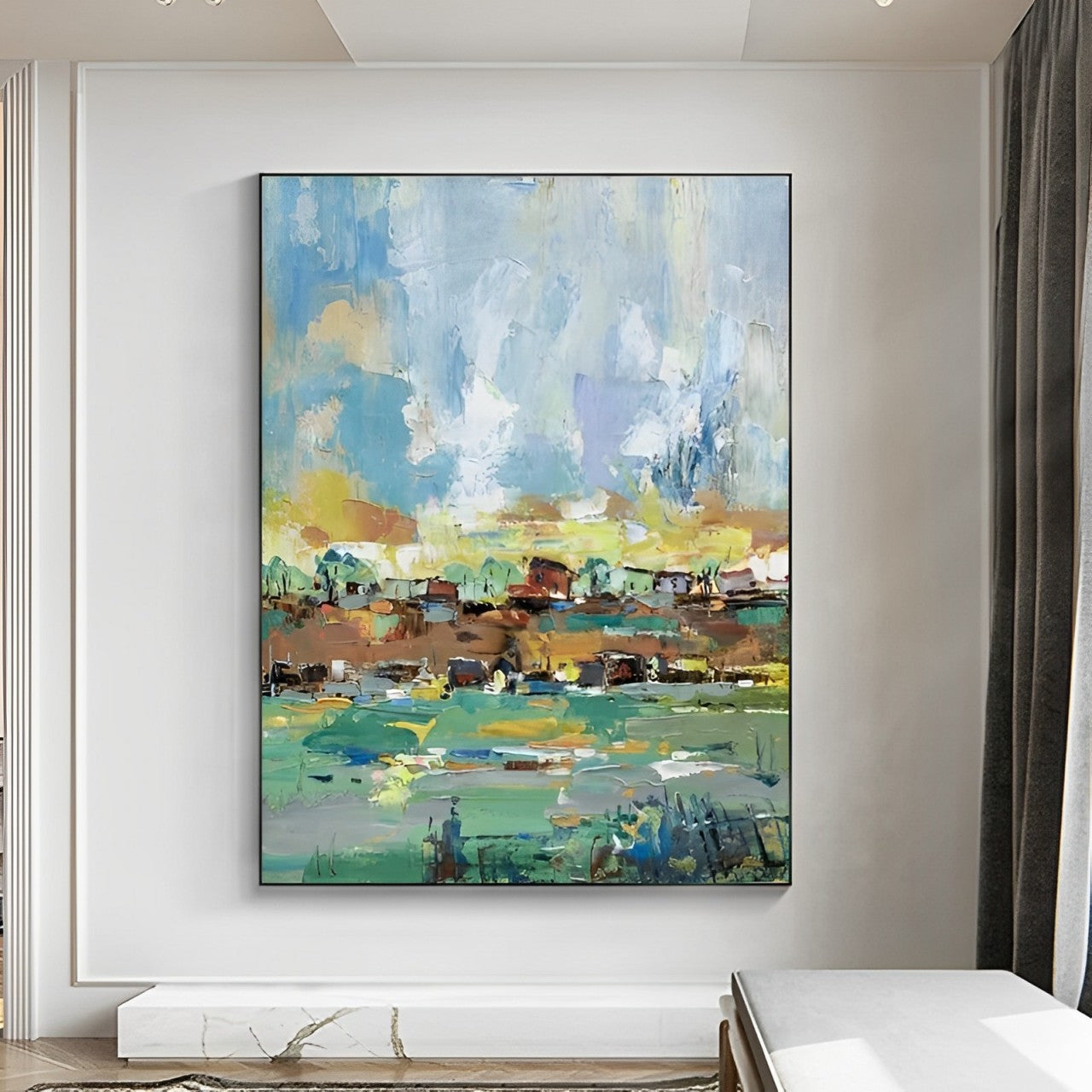 Vista - Large Colorful Acrylic Landscape Painting on Canvas