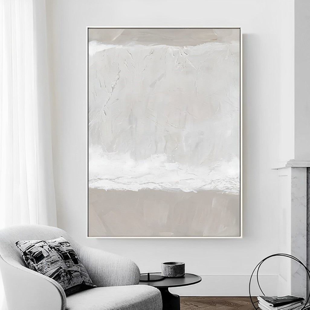 Taupe - Large Neutral Wall Art Oil Painting on Canvas