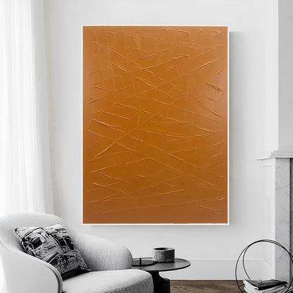 Feelings - Large Abstract Orange Wall Art Canvas Painting