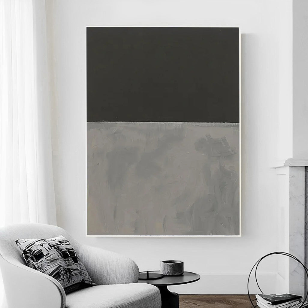 Artistic Aura - Black and Grey Painting