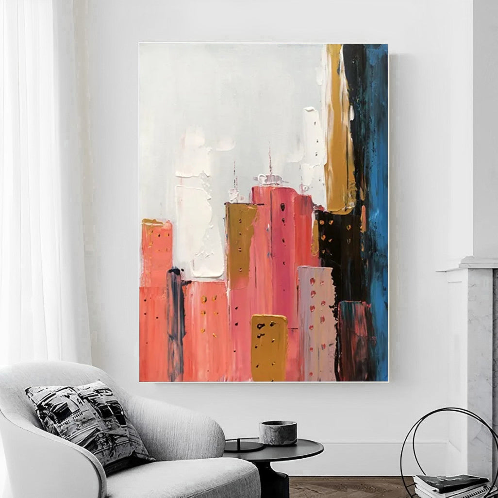 Metropolis in Motion - Abstract City Painting