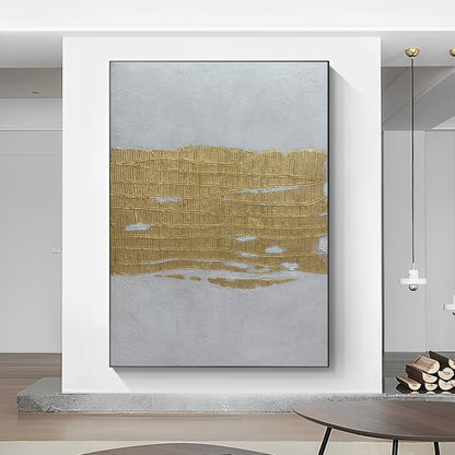 Auric - Extra large Gold and White Wall Art Painting