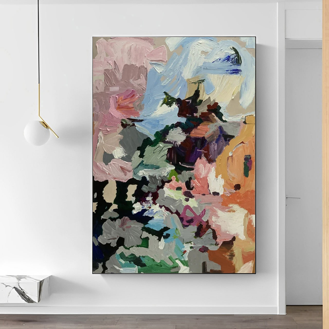 Colorful Abstract Flower Painting, art online, Noho Art