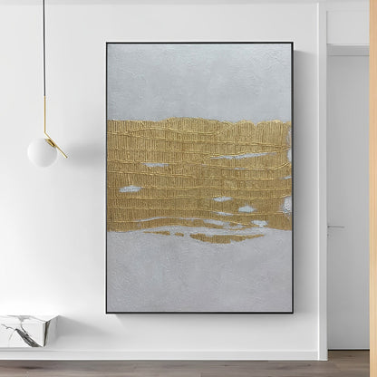 Auric - Extra large Gold and White Wall Art Painting