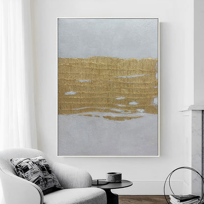 Auric - Extra large Gold and White Wall Art Painting