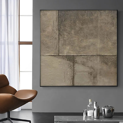 Sauté - Large Minimalist Brown Wall Art Painting on Canvas