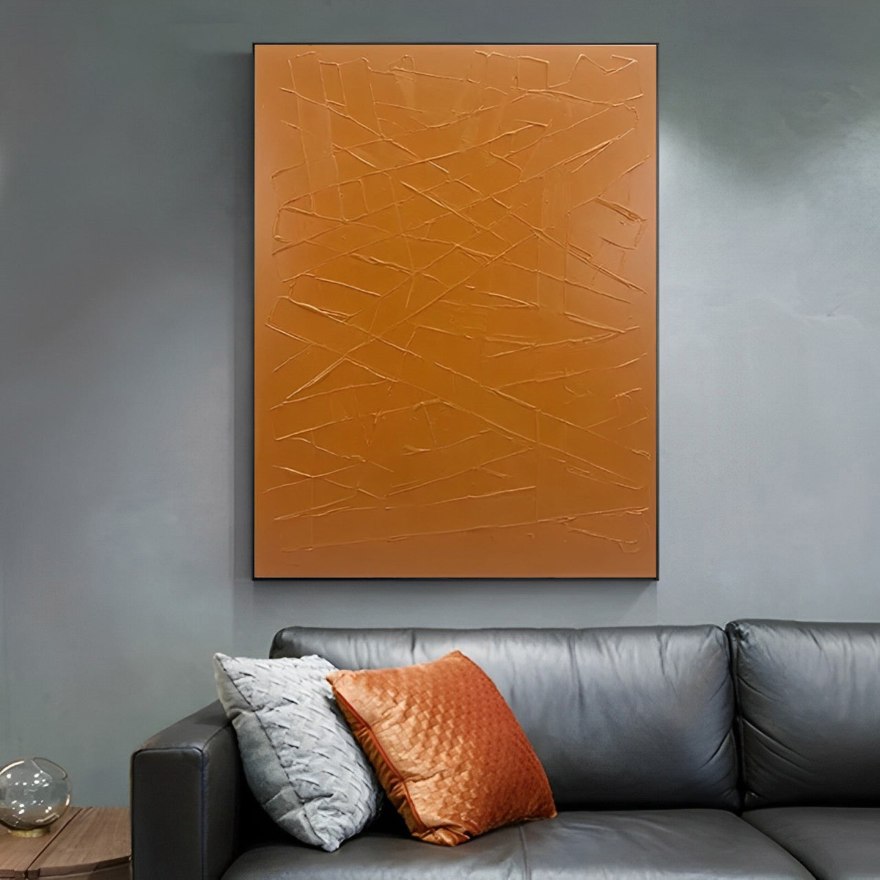 Feelings - Large Abstract Orange Wall Art Canvas Painting