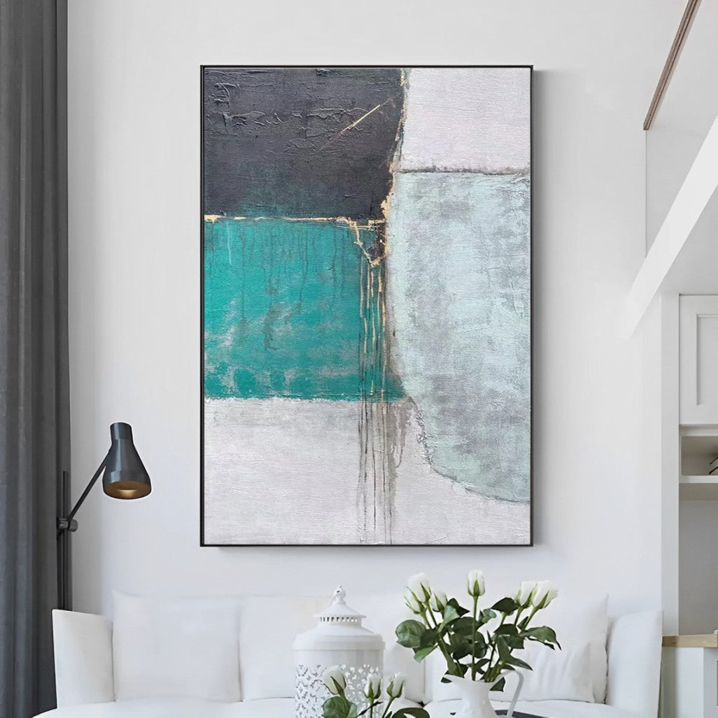 Archaic - Large Abstract Black and Green Wall Art Painting