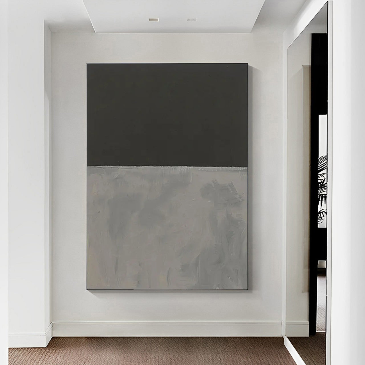 Artistic Aura - Black and Grey Painting