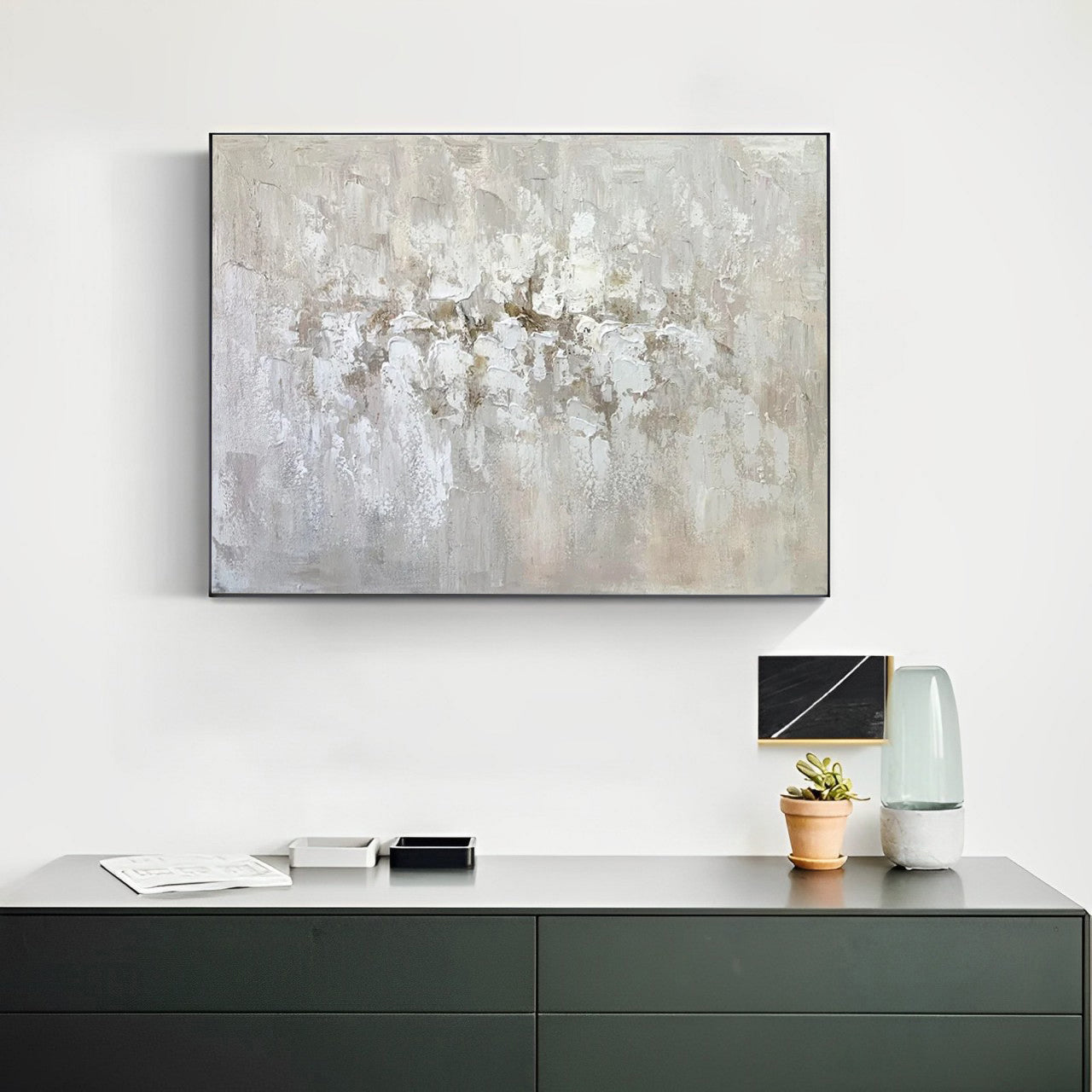 Anodyne - Large Contemporary Neutral Wall Art Painting