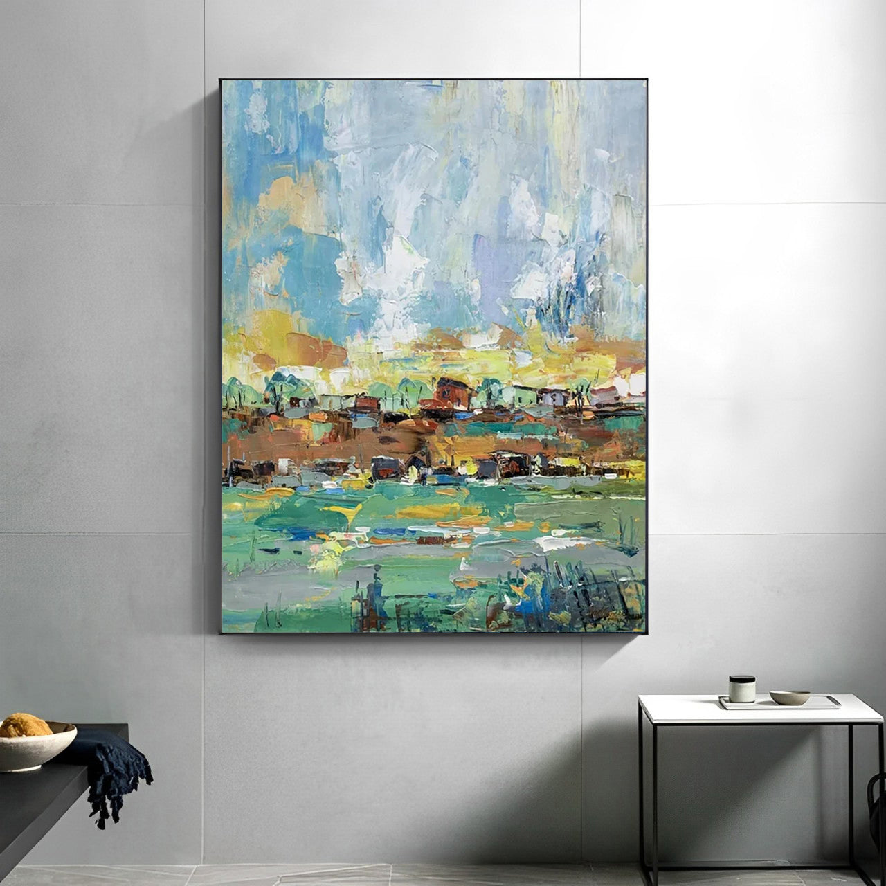 Vista - Large Colorful Acrylic Landscape Painting on Canvas