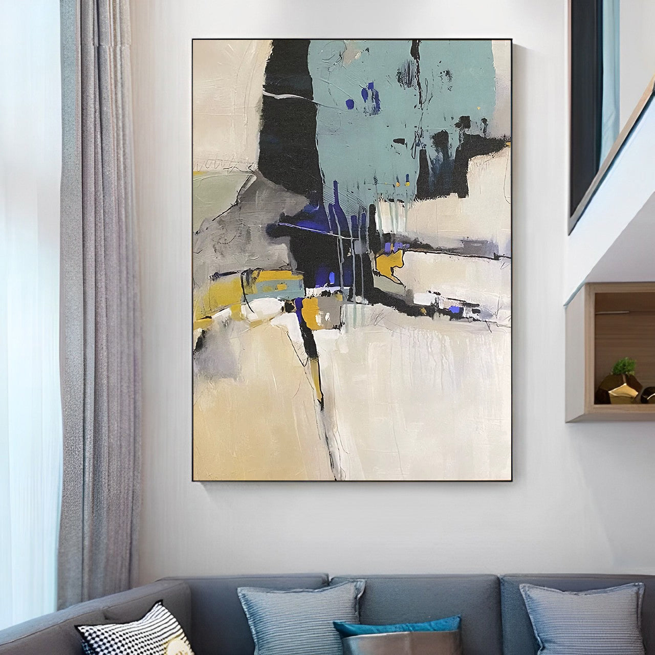 large abstract painting canvas, Noho art