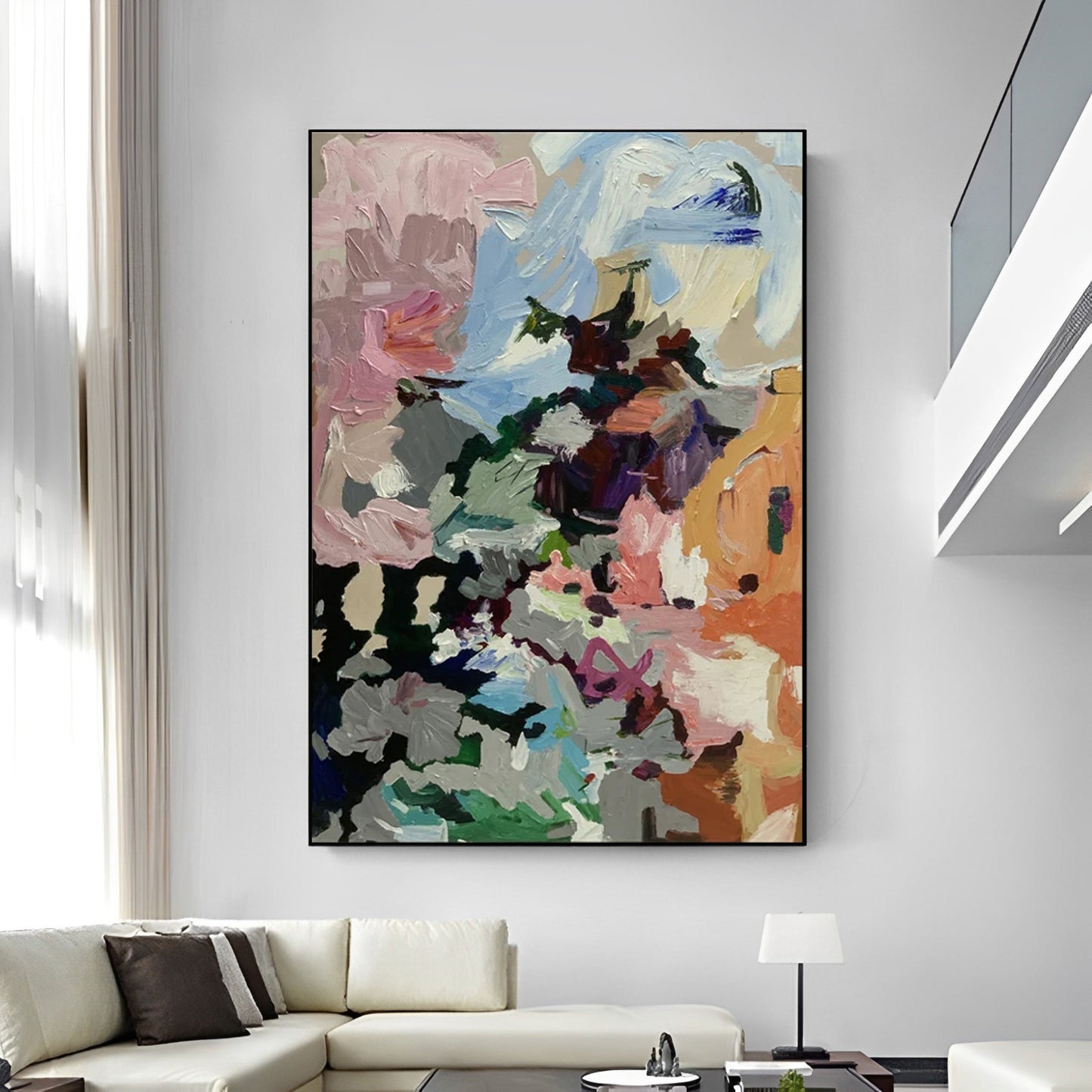  Colorful Abstract Flower Painting, flower painting, Noho Art