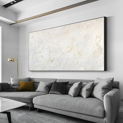 Blanche - Large White textured Painting