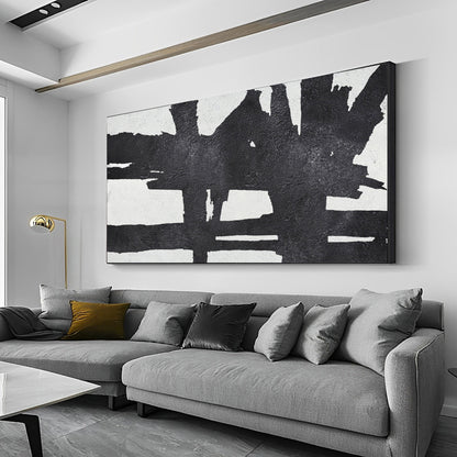 Grand - Extra Large Abstract Black and White Artwork