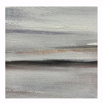 Scapes - Extra Large Textured Grey Abstract Seascape Painting