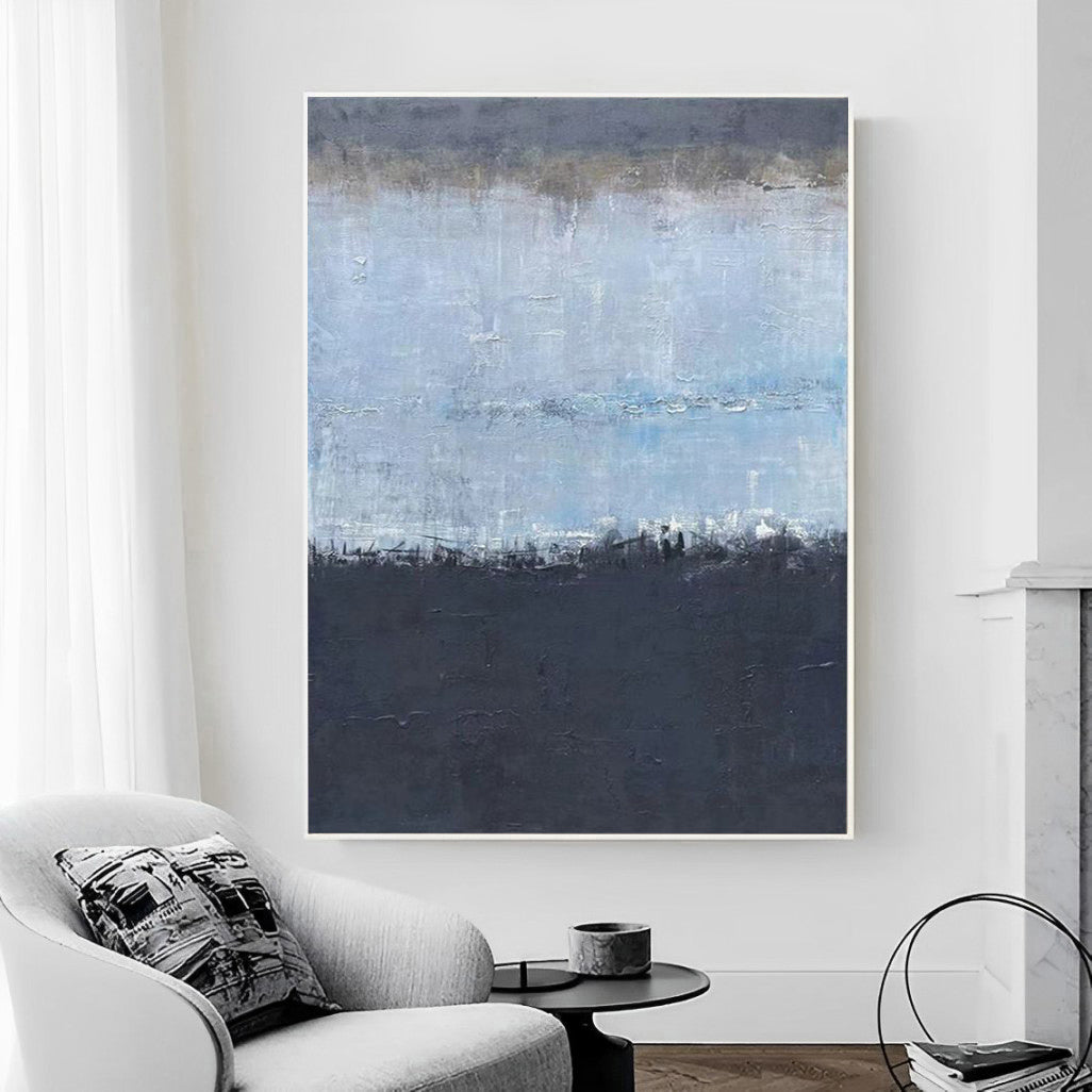 Abstract Blue Painting, Modern Wall Art, Oil Paintings for sale, Noho Art Gallery