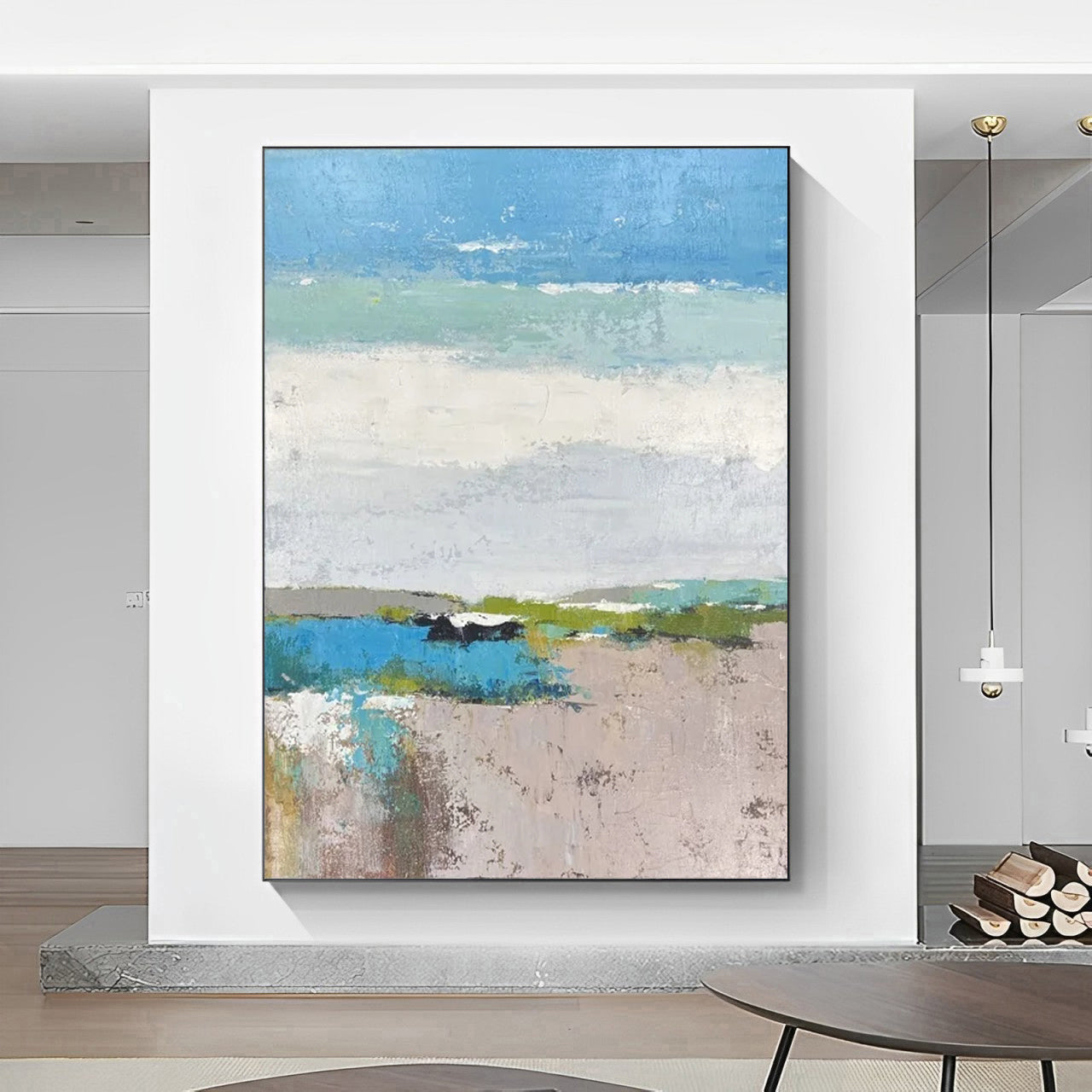 Abstract Landscape Painting on canvas, landscape wall art for sale, Noho Art Gallery