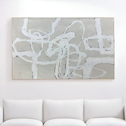 Abstract minimalist painting for living room