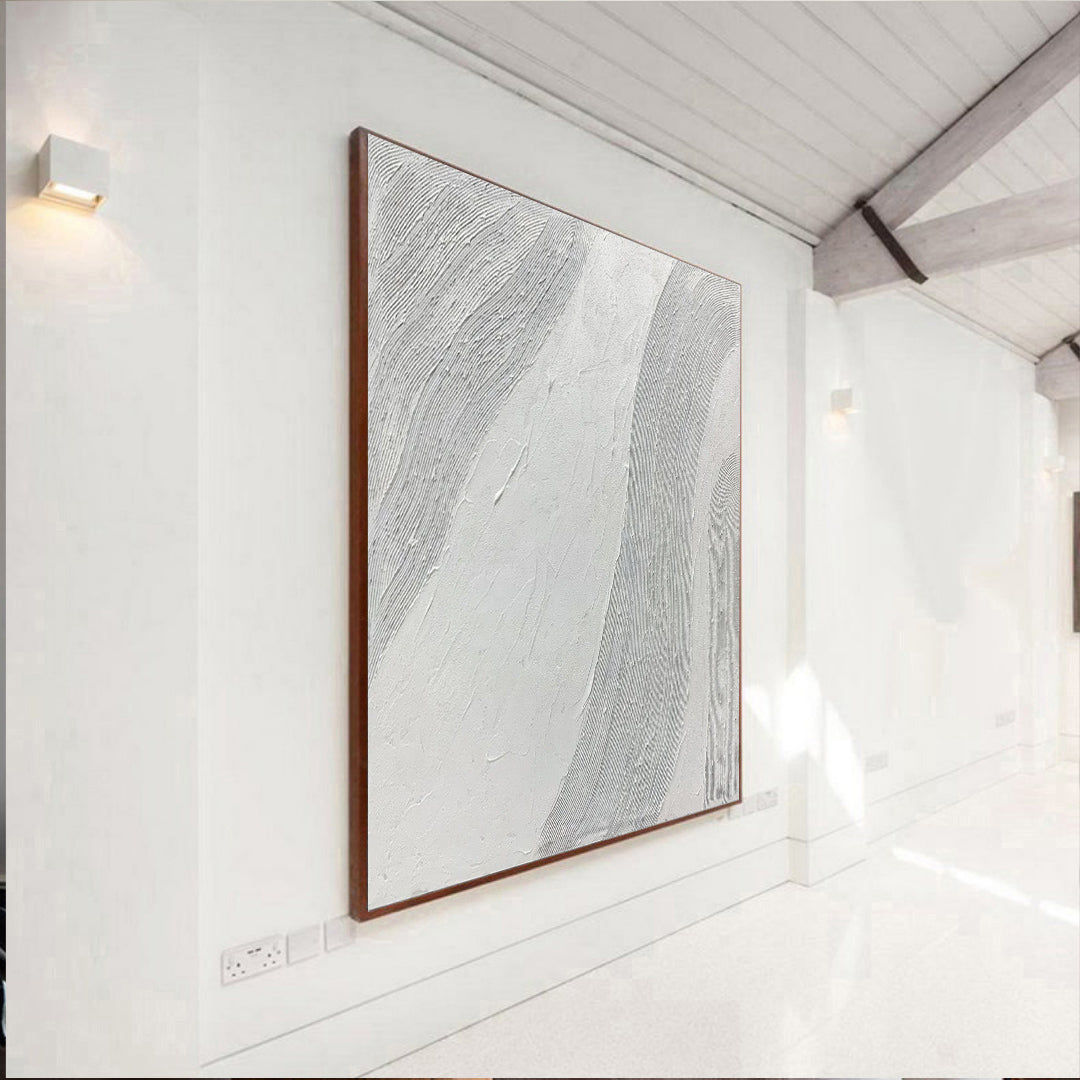 White on White Painting, Large Textured Art Canvas | Noho Art Gallery