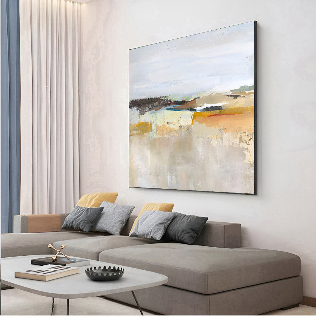 Lumiar - Modern Colorful Abstract Landscape Painting on Canvas