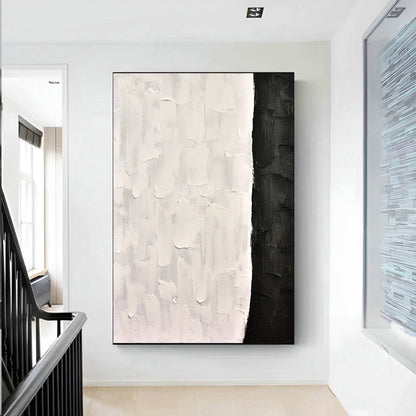 Flow - Modern Black and White Wall Art Painting on Canvas