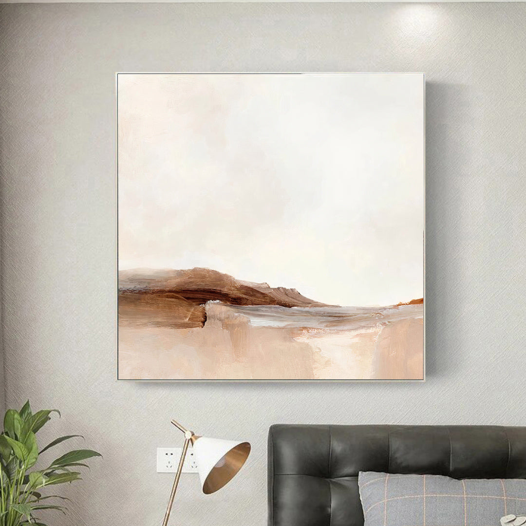 Sand - Abstract Minimalist Landscape Painting on Canvas