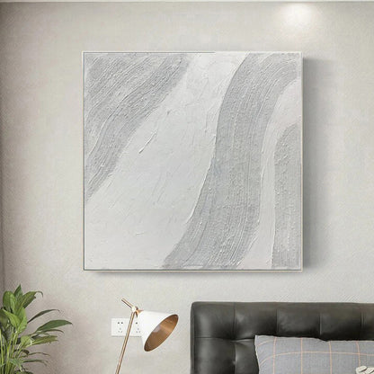 White on White Painting, Large Textured Art Canvas | Noho Art Gallery