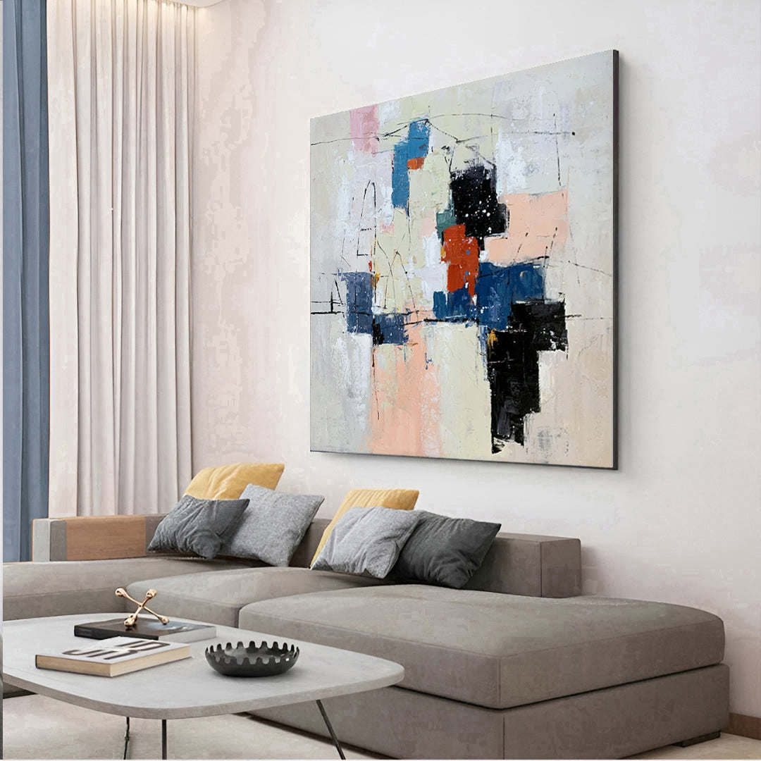 Discover This Stunning Colorful Abstract Large Painting For Living Room