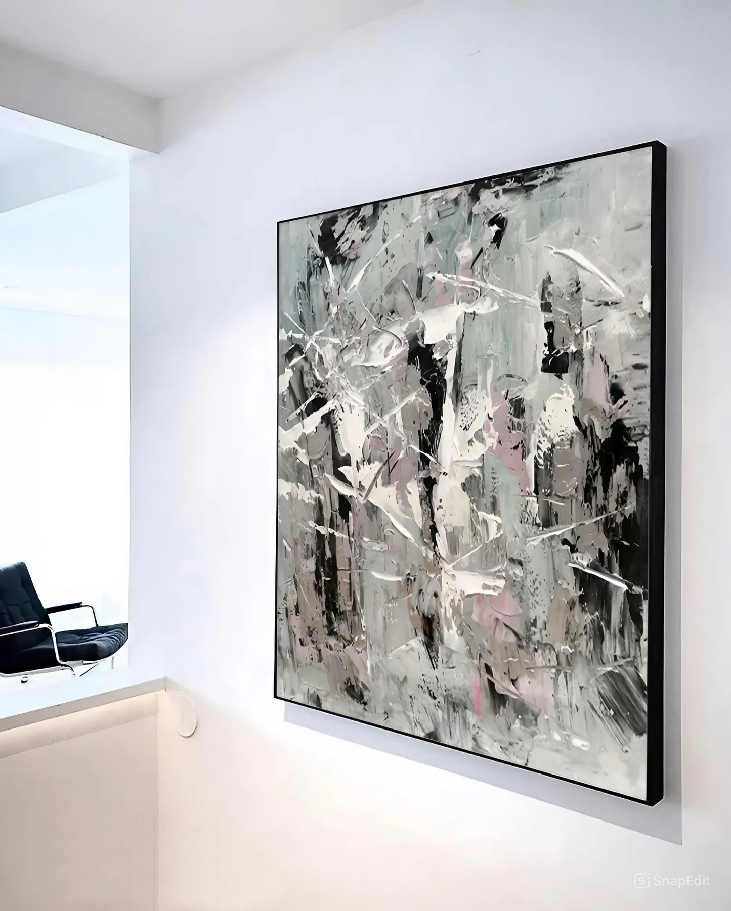 Grey Abstract Art Painting, Modern Wall Art, Noho Art Gallery