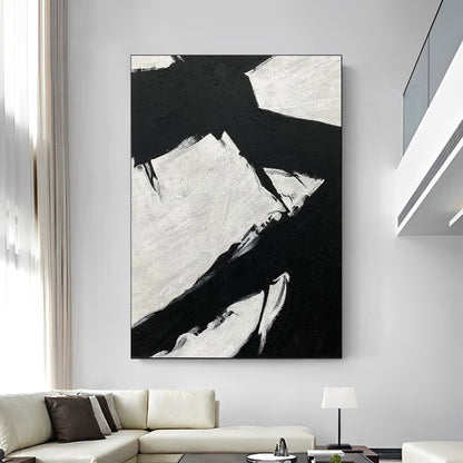 Black and white abstract painting