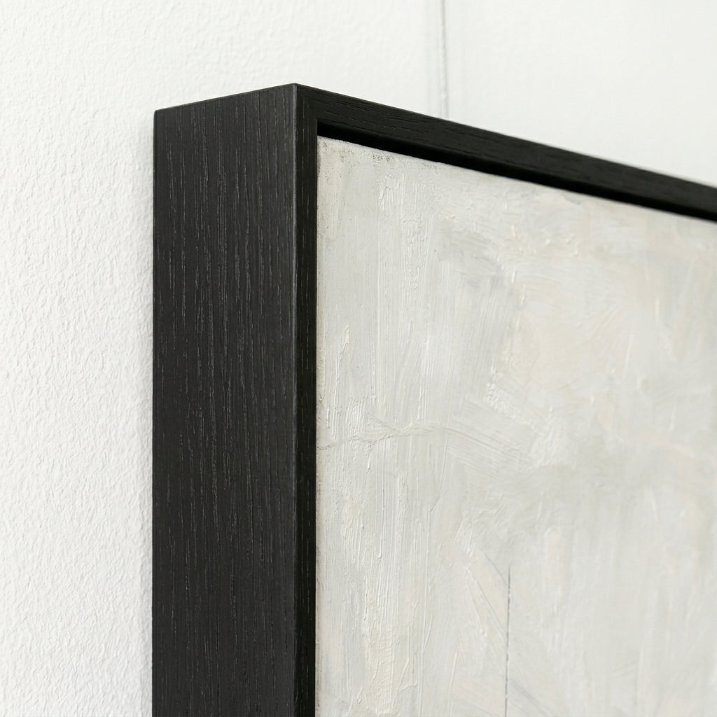 Original black and white canvas painting for luxury interiors by Noho Art Gallery on a white wall