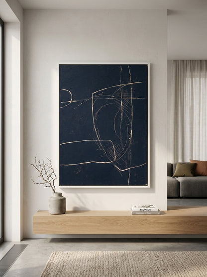 Neutral tone abstract painting for entryway wall decor by Noho Art Gallery 