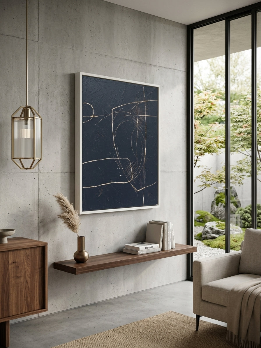 Minimalist textured abstract art for modern home featuring Noho Art Gallery signature style 