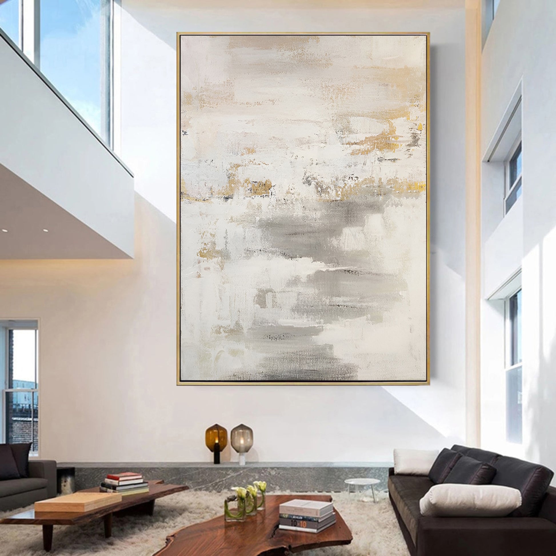 Wall Art Grey and White | Modern Art Paintings| Noho Art