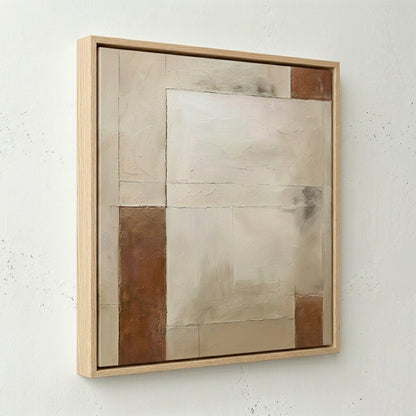 Aligned Earth - Minimalist Beige and Brown Textured Canvas