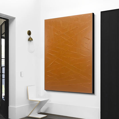 Large Abstract Orange Wall Art Canvas Painting, modern wall art, Noho Art Gallery