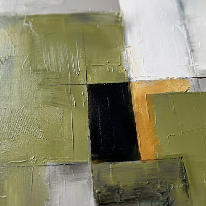 Olive Serenity - Original Olive Green Abstract Acrylic Painting