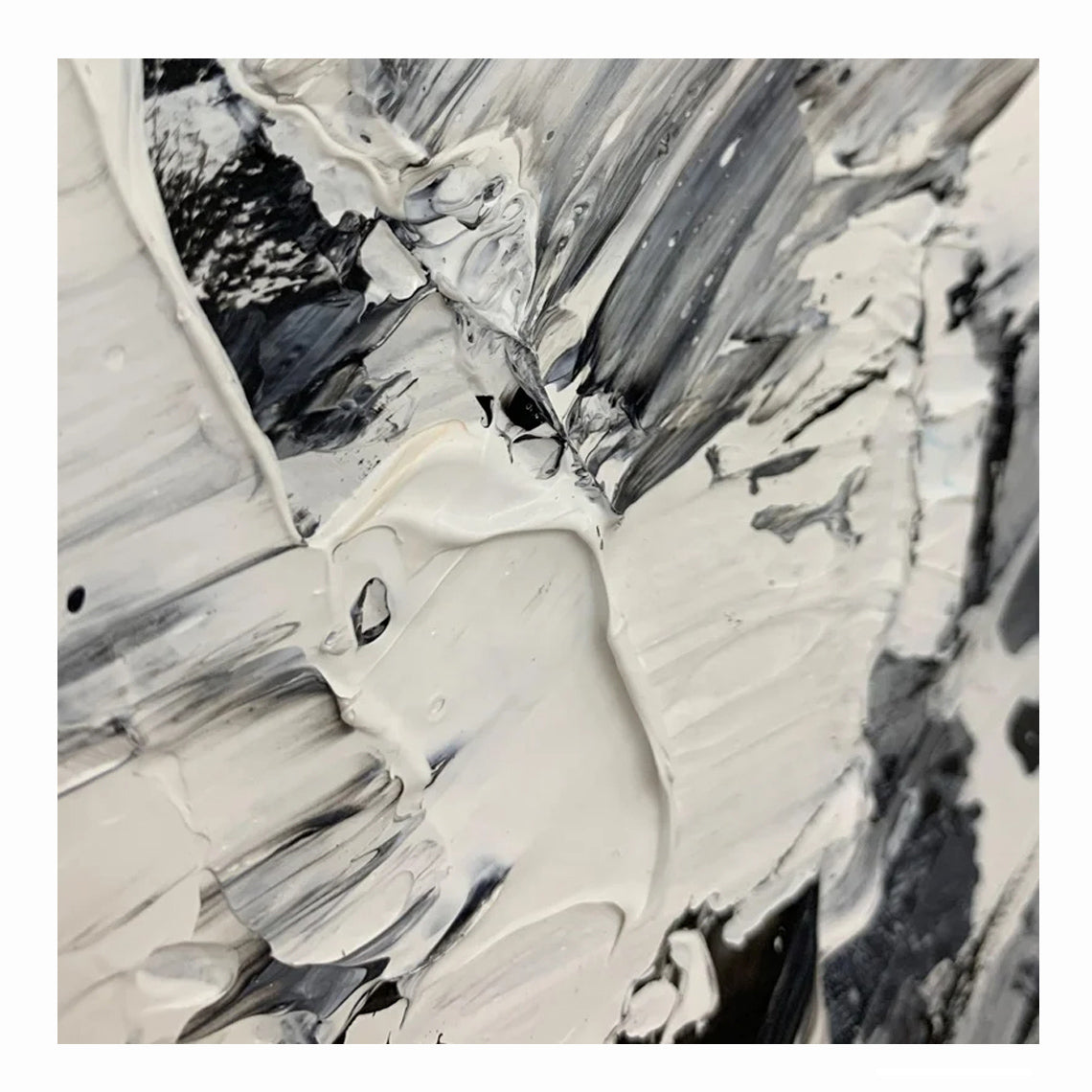 Abstract Black White Painting on Canvas | Artworks | Noho Art Gallery