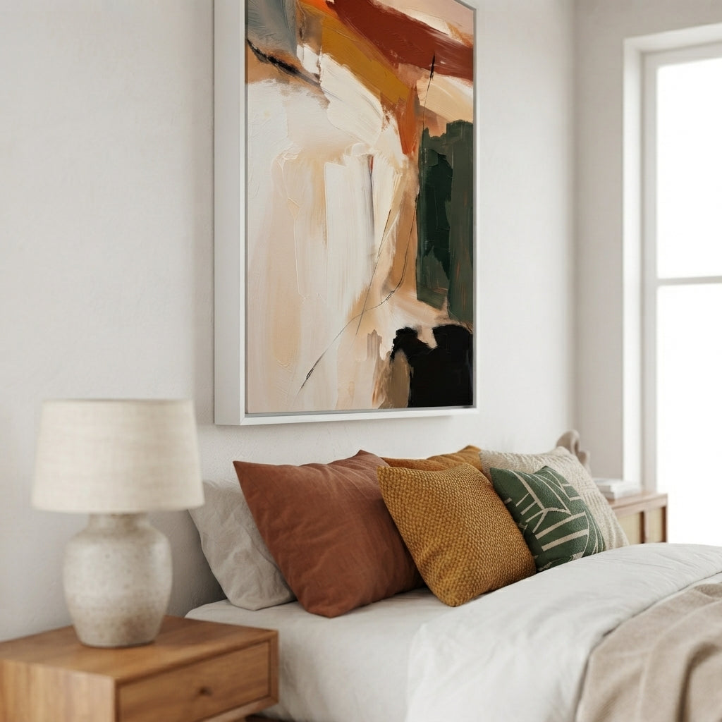 Roche - Textured Neutral Abstract Painting Original