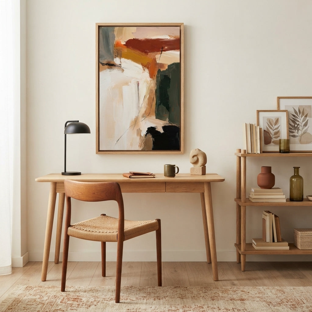 Roche - Textured Neutral Abstract Painting Original